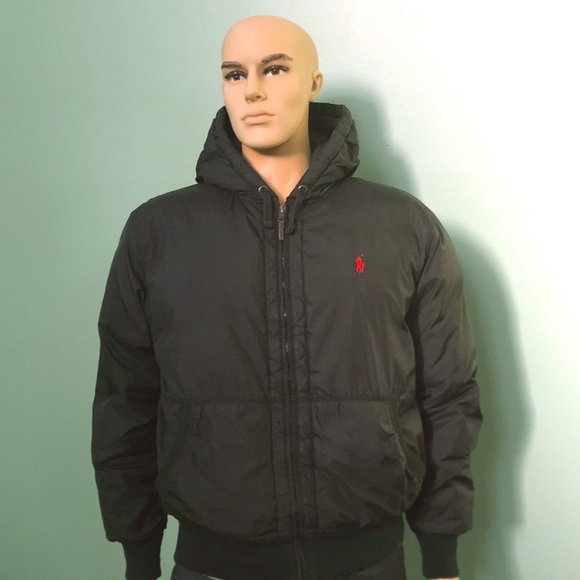 polo ralph lauren black coat